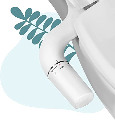 Vantency Bidet Toilette WC,Pulvérisateur Bidet non électrique avec double buses,Accessoire de toilette (Blanc-07)