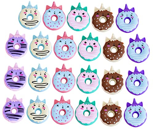 Ciieeo 48st Donut-radiergummi Zerlegen Radiergummis Kinder Radiergummi Donutförmiger Radiergummi Gefälschte Radiergummis Donuts Puzzle Radiergummi Geschenke Empfindlich Student Schmücken