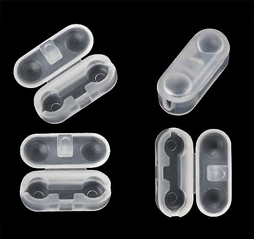 MIDELONG Chain Connectors, Clear Plastic Roller Shade Bead Chain Connector Replacement Vertical Roman Roller Blind Ball Chain Cord Connector Clips, Pack of 20
