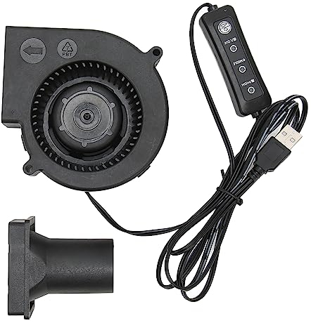 SUNGOOYUE 97x33mm Blower Cooling Fan, USB Blower Fan 3.8in 3 Speed Mode DC 5V Brushless 3800 RPM 22 CFM Computer Cooling Fan for PC Electronics 3D Printer