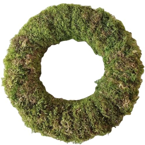 SEWACC Christbaumschmuck Moos-Kranz Künstlicher Grüner Moos-Kranz Reifen Haustür- Weihnachts-Rattan- Für Hochzeit Party Dekoration (20 X 20 cm) Weihnachtsschmuck