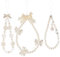 Mabor 3Pcs Beaded Phone Bracelet Strap, Cute Butterfly Bow Phone Charm for Women Bow White Pearl Strap Chain Wrist Lanyard Chain for Keychain