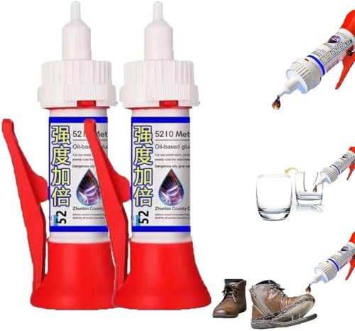 XDGJTBFMY Powerful Solder Multi-Material Repair Adhesive, All Purpose Super Glue Strong Repair, 5210 Met Oil Based Glue, Universal Adhesive Strong Welding for Wood, Furniture(2pcs)
