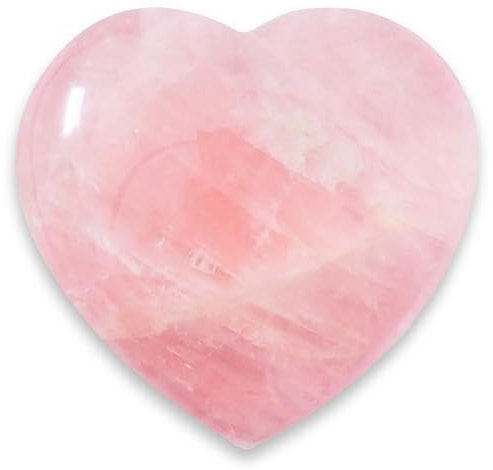 TENET - Pietra minerale naturale a forma di cuore (QUARZO ROSA, 3X3 cm)