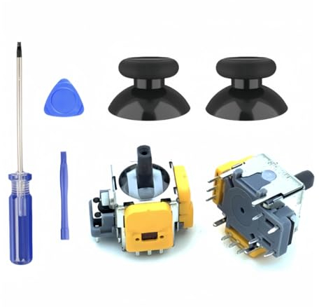 2 Stück Hall-Effekt 3D Analog Sensor Ersatz für PS5 3D Joystick Modul Teile Analog Kappen kompatibel mit Sony PS5 DualSense Wireless Controller für Playstation 5 Thumbsticks Controller