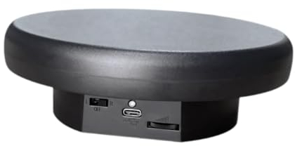 Amagogo Motorisierte elektrische Drehscheibe mit USB-, Mehrzweck-360-Grad-Drehung für 3D-Modell, leichtes Gewicht, 16cm Schwarz