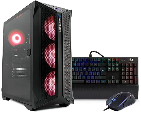 DeepGaming Computer da gioco Intel Core i5 12400F • NVIDIA RTX4060 Ti • RAM DDR4 da 32 GB • WiFi 6 e Bluetooth 5.2 • SSD m.2 da 1 TB • Raffreddamento a liquido • W11 Pro non attivato • PC Gamer
