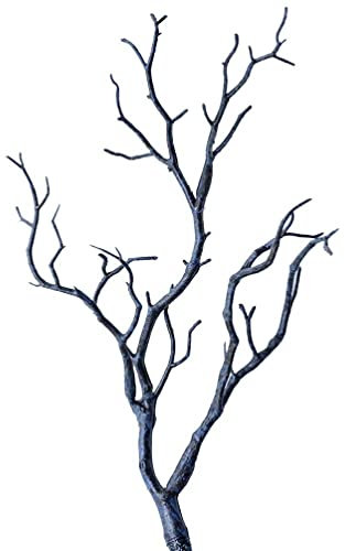 Alipis Plastic Artificial Stems Bohemian Twigs Dried Tree Branches Fake Branches Similart to Real Plants Antlers Horns Shaped for Halloween Decoration 3PCS(Blue)