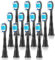 Sulkiwe Ersatzbürsten Kompatibel mit Philips Sonicare Elektrische Zahnbürste, Aufsätze passend für Philips Sonicare 4500 4300 7300 2000 3100 9000 5100, (Schwarz, 12 stück)
