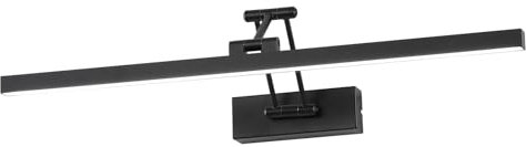 Pasoar LED Mirror Lamp Bathroom 60cm, Rotation Mirror Lamps Mirror for Bathroom IP44, Mirror Light Bathroom 18 W 1440LM, LED Bathroom Mirror Lights, Cool White 6000K, Black