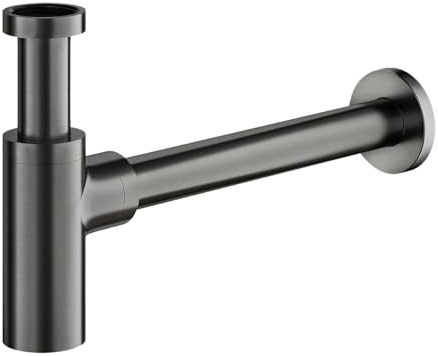 Omnires A186GR, Dekorativer Waschbeckensiphon SYFON, Graphite