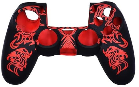 ZHHSUNY Coque pour manette PS-4, coque souple en silicone pour manette (rouge)