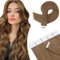 Elailite Tape Extensions Haarverlängerung - Invisible Tape Extensions Echthaar - Remy Real Human Hair - 20 PCS 30g Tape in Extensions - glatt - #06 Helles Braun - 45cm