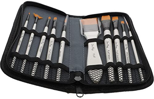 Lurrose - 10-teiliges Nylon-pinselset Aquarell- Und Ölmalwerkzeuge Ergonomische Griffe Für Studenten Und Künstler