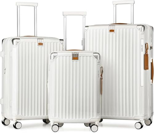 Joyway Set de 3 Valises, Ensemble Bagages Rigide en ABS+PP, Capacité Extensible 25%, avec Porte-Gobelets, Roues Antiglisse à 360° y Serrure TSA Idéal pour Les Familles ou Les Longs Trajets
