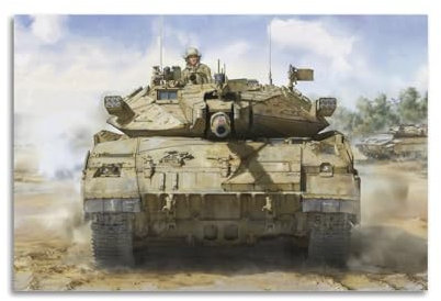 FYRCO WWII Poster Merkava Mk.2D IDF Main Battle Tank Dekoratives Gemälde Leinwand Poster 40 x 60 cm