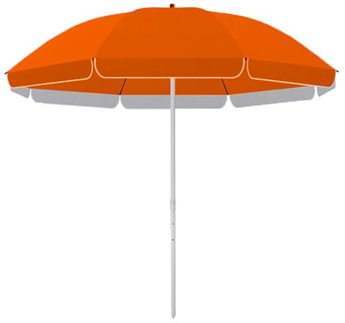 Grüner Und Orangefarbener Sonnenschirm, Sonnenschirm Für Draußen, Großer Terrassenschirm, Regen Oder Sonnenschein, Verstellbare Höhe, Doppelt Verdickt(Orange,2.6m)