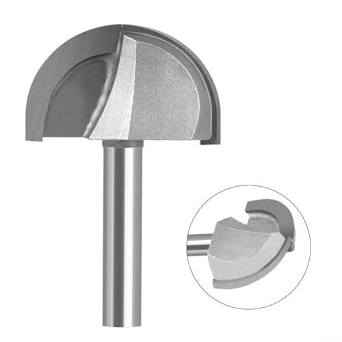 8mm Shank Shaker Cutter Tool Round Nose Cove Core Box Router Bit for MDF Laminate Plywoods Hardwoods 40x37mm