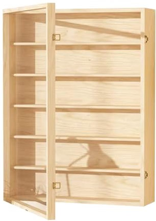 Wooden Wall Mount Display Case, Wall Mounted Collectibles Display Cabinet, 1:64 Scale Diecast Model Cars Display Storage Organizer Case for Collectibles, Model Cars, and Ornaments