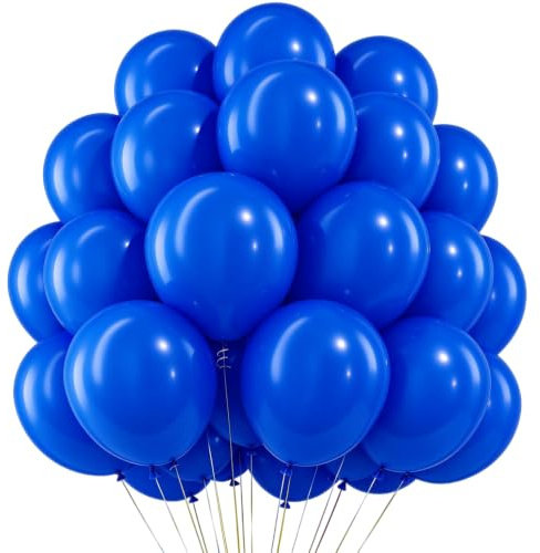 EWODEIEW Luftballons Blau, 60 Stück 10 Zoll Blaue Latex Ballons,Matt Dunkelblau Helium Luftballon,Blue Luftballon Girlande Partyballon für Geburtstag Babyparty Hochzeit Party Deko