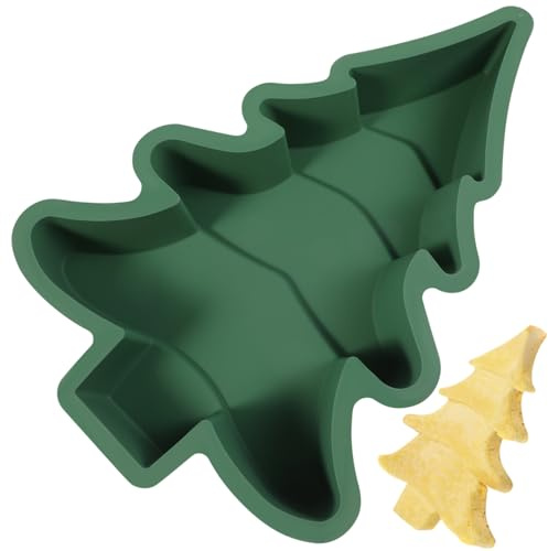 Operitacx Weihnachtsbaum-silikonformen für Kuchen, Antihaftbeschichtete Backformen, Weihnachtskuchenform, Diy-werkzeuge zum Backen für Die Feiertags-neujahrsparty