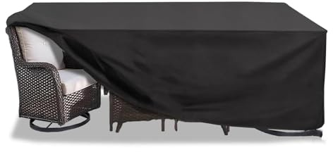 OOOXZO Abdeckplane Gartenmöbel Winterfest 160x90x70cm/LxBxH Abdeckhaube Schutzhülle für Loungemöbel 600D Oxford Gewebe Terrassenmöbel Abdeckung Anti-UV für Gartentische, Loungemöbel