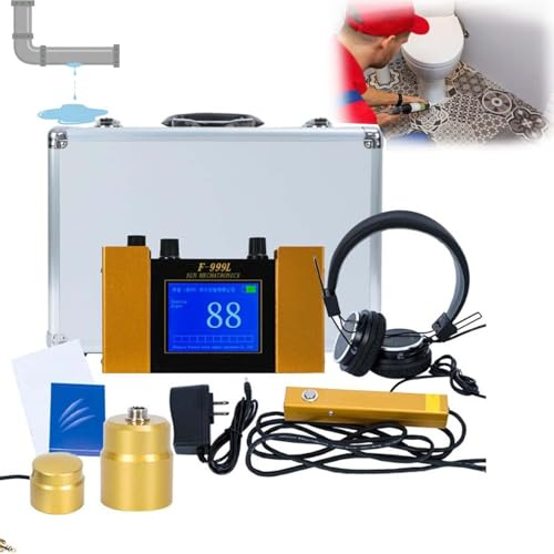 Détecteur De Fuite d'eau Professionnel avec Casque Et Capteur Ultrasonique, 4 Modes Réglables, Localisation Rapide des Fuites dans Tuyaux Enterrés, Réseaux d'eau Et Plomberie