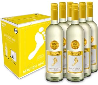 Barefoot Pinot Grigio, Californian White Wine, 6x 750ml bottles