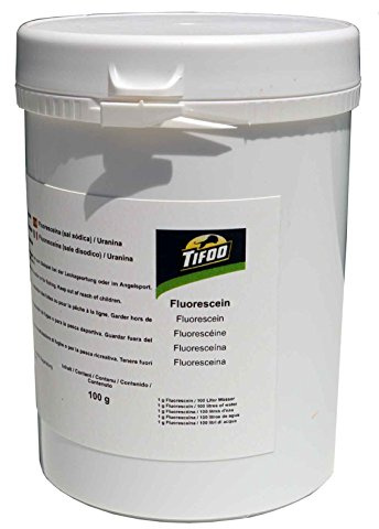 Tifoo Fluorescein Dinatriumsalz - Uranin/Acid Yellow 73 (100 g) für Leckageortung, Dichtheitsprüfung, Wasserfärbung