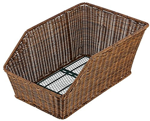 Prophete Schultaschenkorb XXL geflochten Fahrradkorb, Braun, 450 x 320 x 210 mm