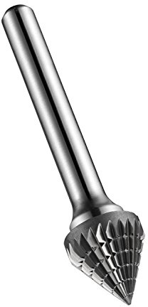 Dormer P817 Rotary Carbide Burr, 60 Degree Countersink Shape, Double Cut Geometry, Bright Finish