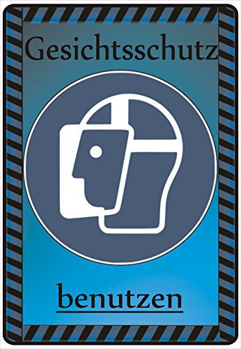 Schild Hinweisschild Hinweis Gesichtsschutz benutzen Gesicht Schutz Maske SOS