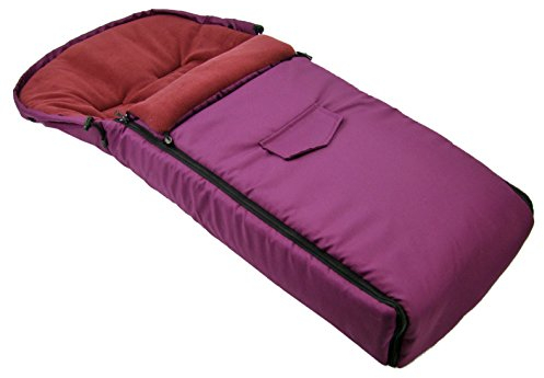 BAMBINIWELT Winterfußsack (108cm) für Jogger Buggy Schlitten FLEECE UNI (Kirsch)