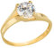 Ardeo Aurum Damenring aus 333 Gold Gelbgold mit Zirkonia im Brillant-Schliff Solitär-Ring Verlobungsring