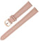 Echtes Leder Armband Damen Armband Plain Armbanduhren Band Blau Rosa Grau Farbe Uhrenarmband 14-20mm Weiches Band, Rosa Roségold, 18mm