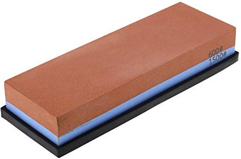 OTOTEC 600/1500 Weißer Korund Doppelseitiger Haushalts-Schleifstein mit Antirutschmatte