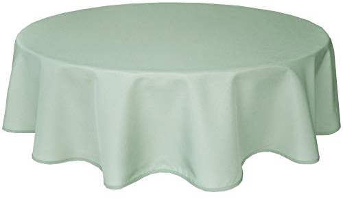 Home Direct Qualitäts Tischdecke Textil Rund 140 cm, Farbe wählbar Salbeigrün