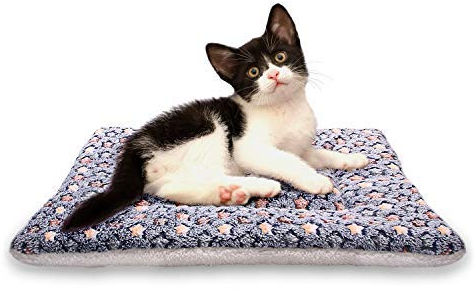 Fleece Hundedecke Katzendecke Super Softe Warme und Weiche Hundematte für Haustier Hund und Katze Navy Blau M