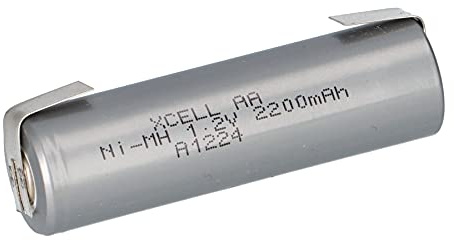 Akku Mignon AA 2200mAh 1,2V NiMh mit U Lötfahne Flattop Hochstrom wiederaufladbar