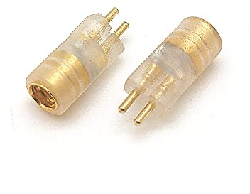 1 Paar DIY MMCX auf 0,78 mm 2-Pin Adapter Konvertierung Kopfhörer-Anschluss 0,78 mm auf MMCX Ohrhörer Audio Interface Ersatz Transfer Connector (Transparent gerade)