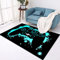PEIHUODAN 3D Anime Galaxis Universum Gamer Teppich Kinder Jungen Groß Kinderzimmer Gaming Teppich Schlafzimmer Dekoration Wohnzimmer Krabbelmatte Modern Kinderteppiche Waschbarer (Schwarz,60 x 90 cm)