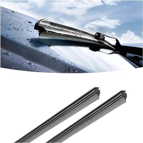 AUTOZOCO - Gomas de Limpiaparabrisas universal (2 uds) x 6 mm negro - 70 cm - recambio limpiaparabrisas - Goma repuesto limpiaparabrisas 6mm