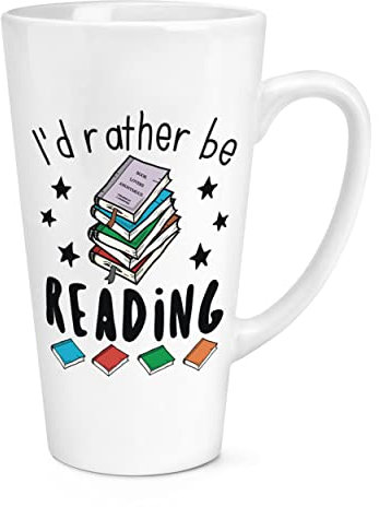 I'd Rather Be Reading 17oz Large Latte Mug Cup