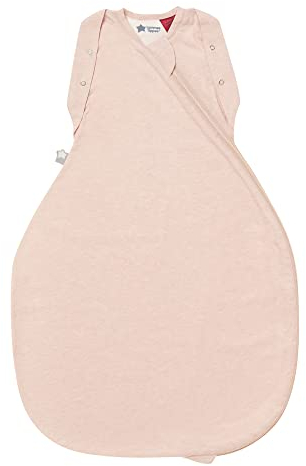 Tommee Tippee Pucksack, 3–6 m, 1,0 Tog für 20–24 °C, Blush Schlafsack, weicher baumwollreicher Stoff, gesunde Hüftentwicklung, Reißverschluss von unten nach Oben