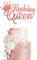 Arthsdite Queen Birthday Cake Topper Happy Birthday Kuchen Wimpelkette Dekor, Party-Dekoration Zubehör für Damen Mädchen Frauen – Roségold Glitzer