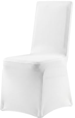ACXIN Stuhl Husse Schleifenband Stuhlbezüge Stuhlhussen Stretch Stuhlüberzug Moderne Stuhl Abdeckung für Hochzeiten und Feiern (100 Stück, Weiß)