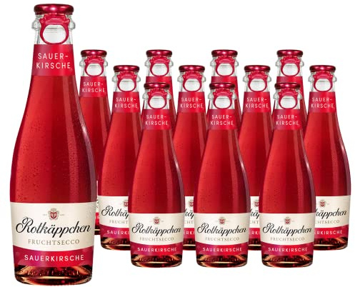 Rotkäppchen Fruchtsecco Sauerkirsche - Der fruchtig-herbe Genuss in der praktischen Kleinflasche (12 x 0,2l)