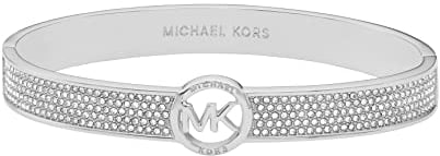 Michael Kors Damen Edelstahl Armreif mit Kristallakzenten, Einheitsgröße, Messing, Zirkonia