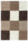Mynes Home Shaggy Teppich Hochflor Braun Beige Weiss 30 mm/Langflor Teppiche Kariert/Läufer Diele / 70x250 cm