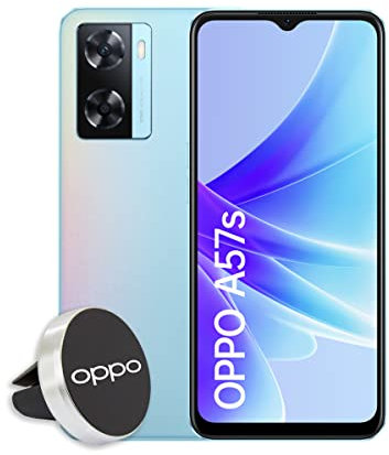OPPO A57s Smartphone AI Doppia fotocamera 50+2MP Display 6.56” LCD HD+, batteria 5000mAh, RAM 4 GB (espandibile fino a 8 GB), ROM 128 GB, Android 12 + supporto auto, [Versione Italiana], Sky Blue